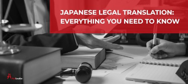Japanese-Legal-Translation-Everything-You-Need-to-Know A professional translator working at a desk with Japanese legal documents, symbolizing expert localization and translation services.