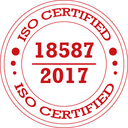 ISO certification logo showcasing commitment to quality and compliance with global standards.