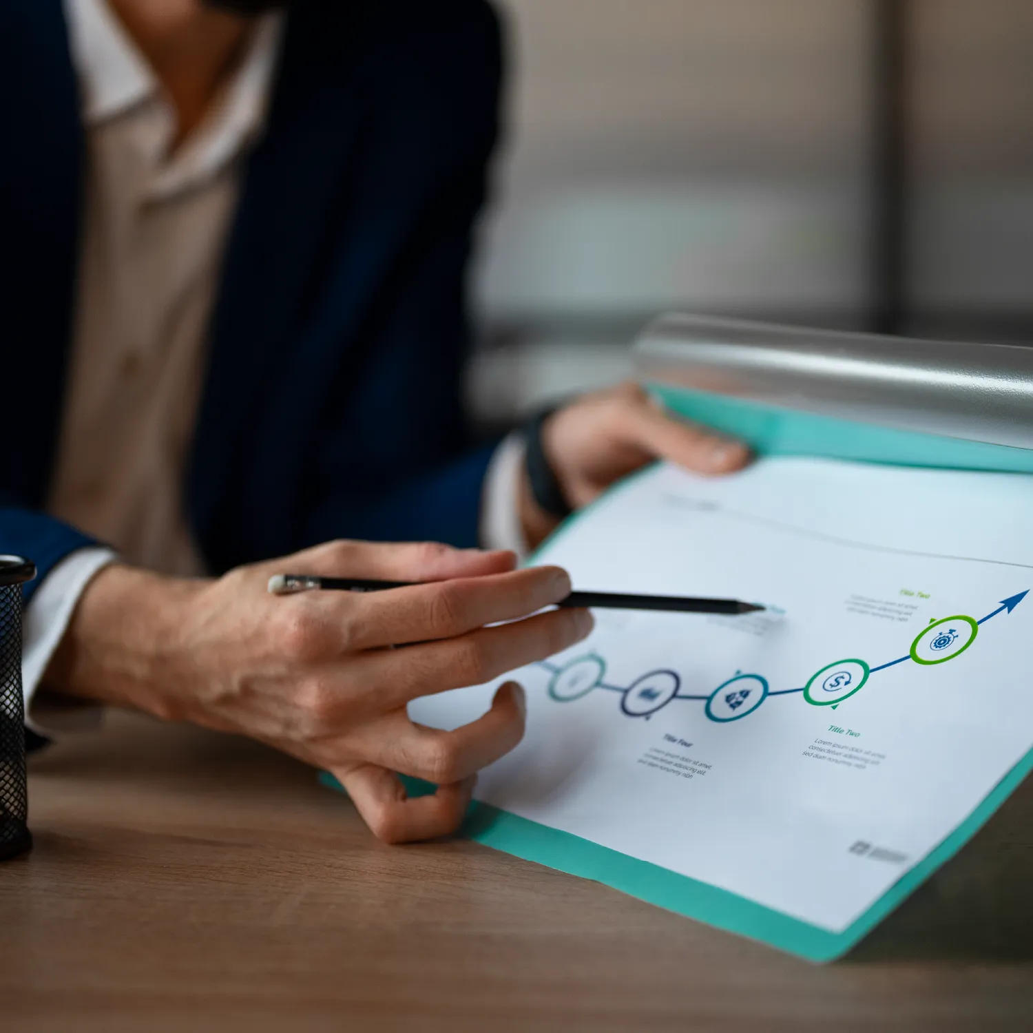 Analyst optimizes prompts using performance dashboards on a laptop to boost response quality