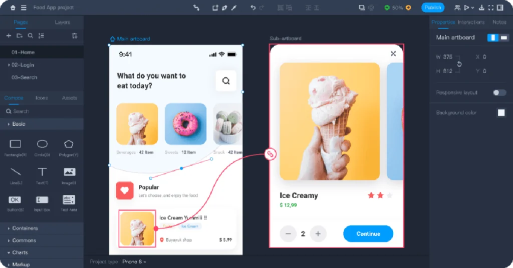 Mobile app interface showing localized UI layout adjustments