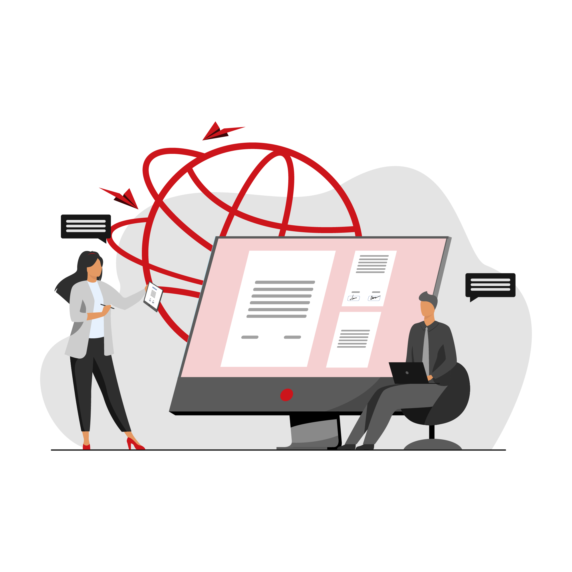 Business document layout on a screen, representing Cebuano document translation for contracts and reports.