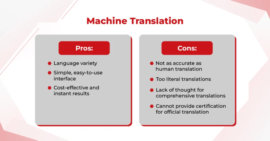 Machine translation pros and cons for multilingual content workflows
