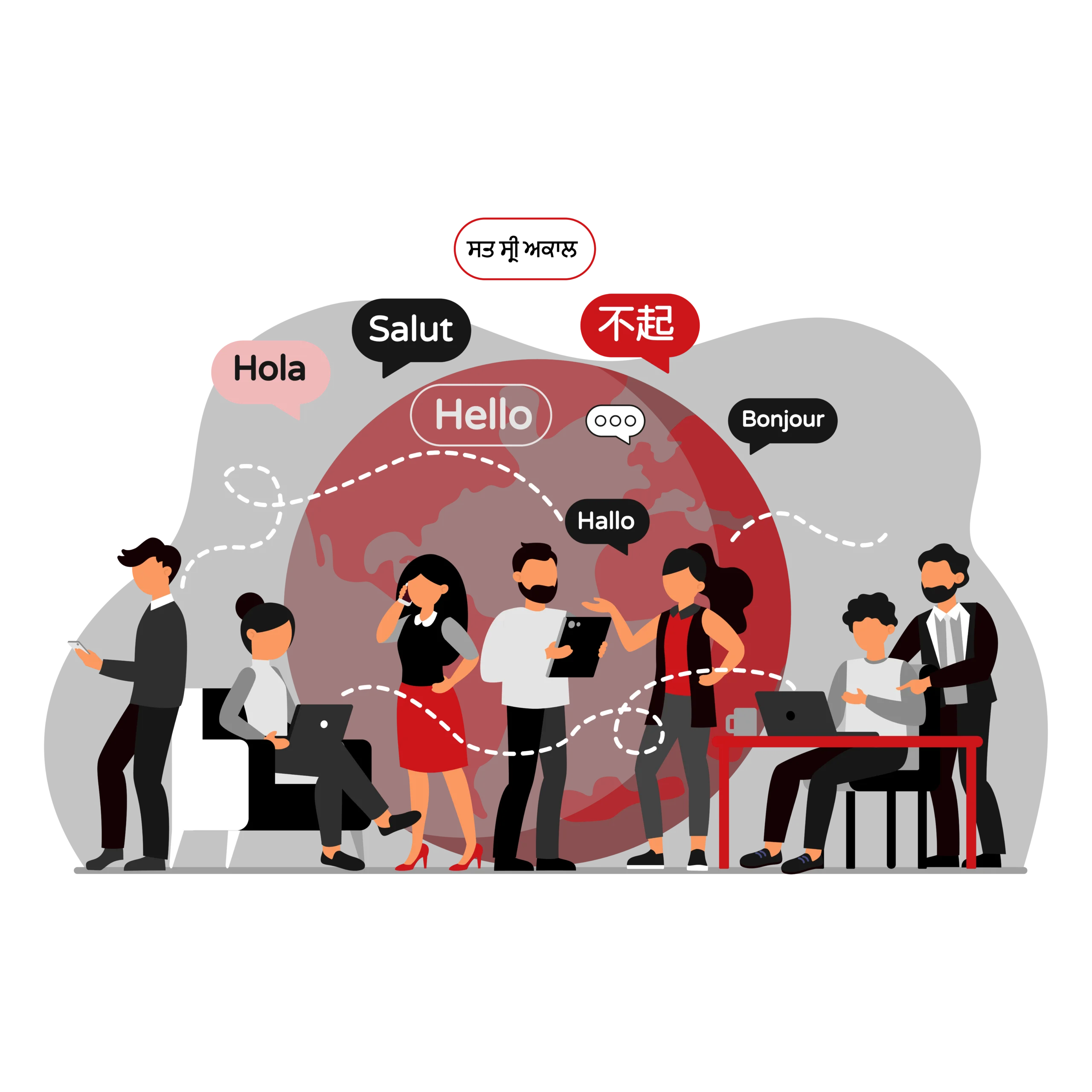 Professional Punjabi translation team supporting multilingual business projects