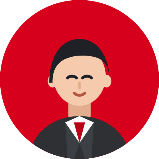 Illustrated avatar of a male client giving a testimonial