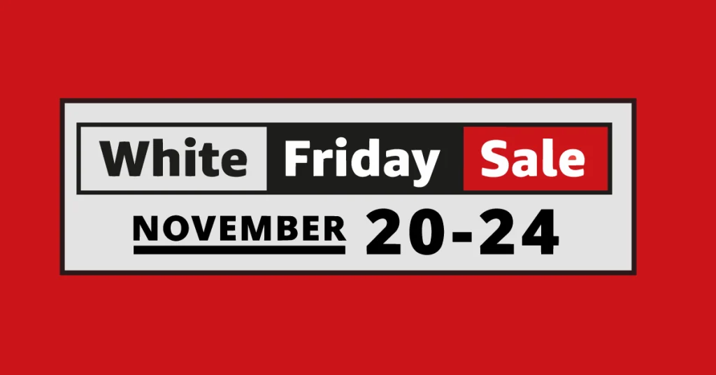 White Friday sale banner announcing a four-day November sale
