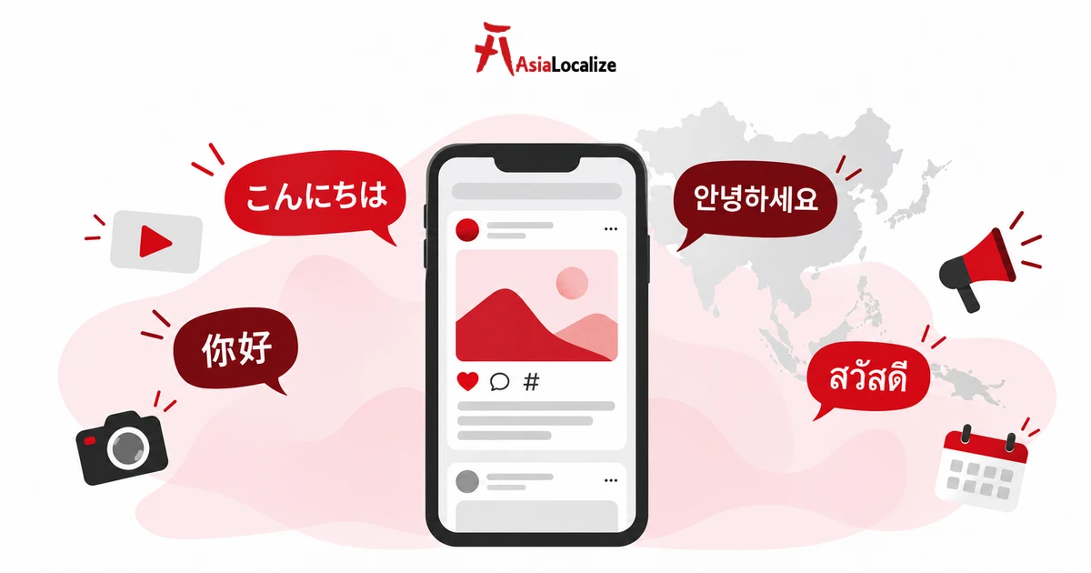 Social media localization for Asian markets across messaging and social apps