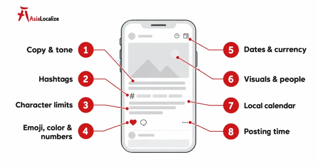 Eight things to localize in every social media post for Asian markets