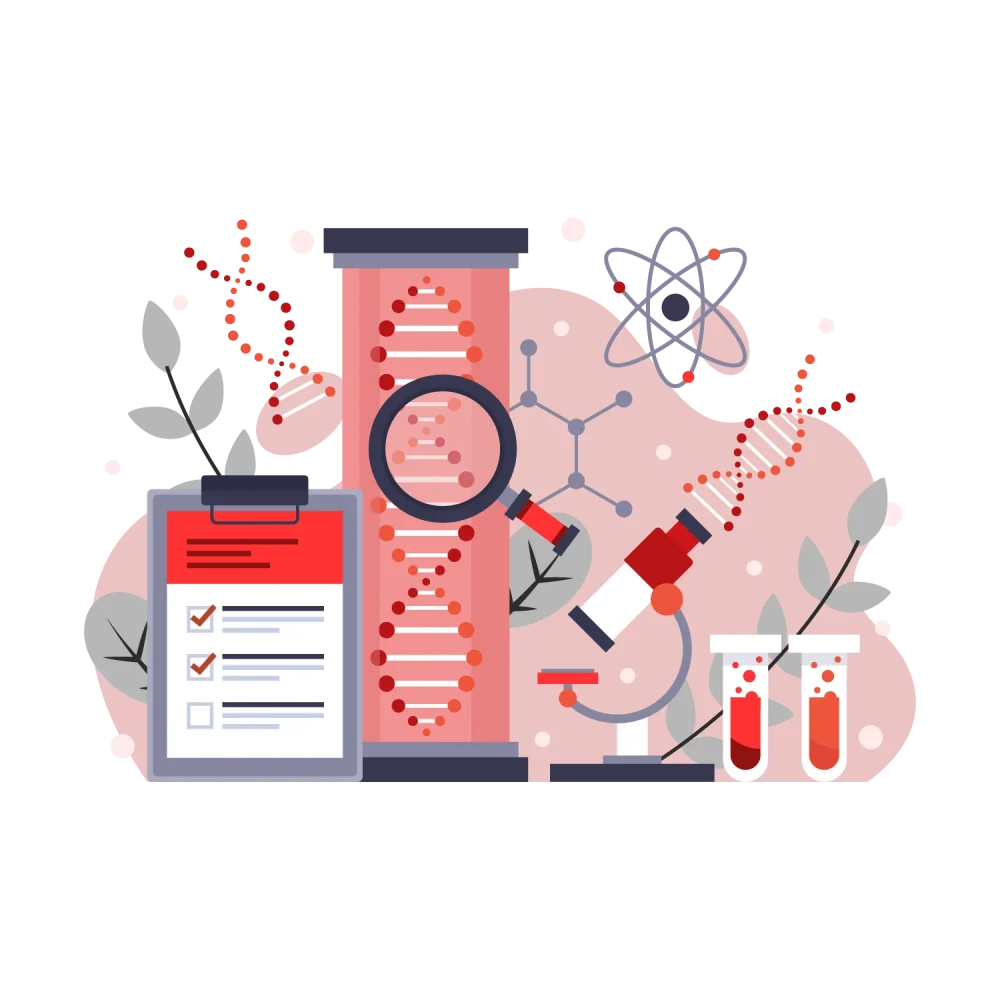 02 – Expert Chemical Translators for Accurate and Certified Results DNA helix, molecular structures, and checklist illustrating accuracy in certified chemical translations